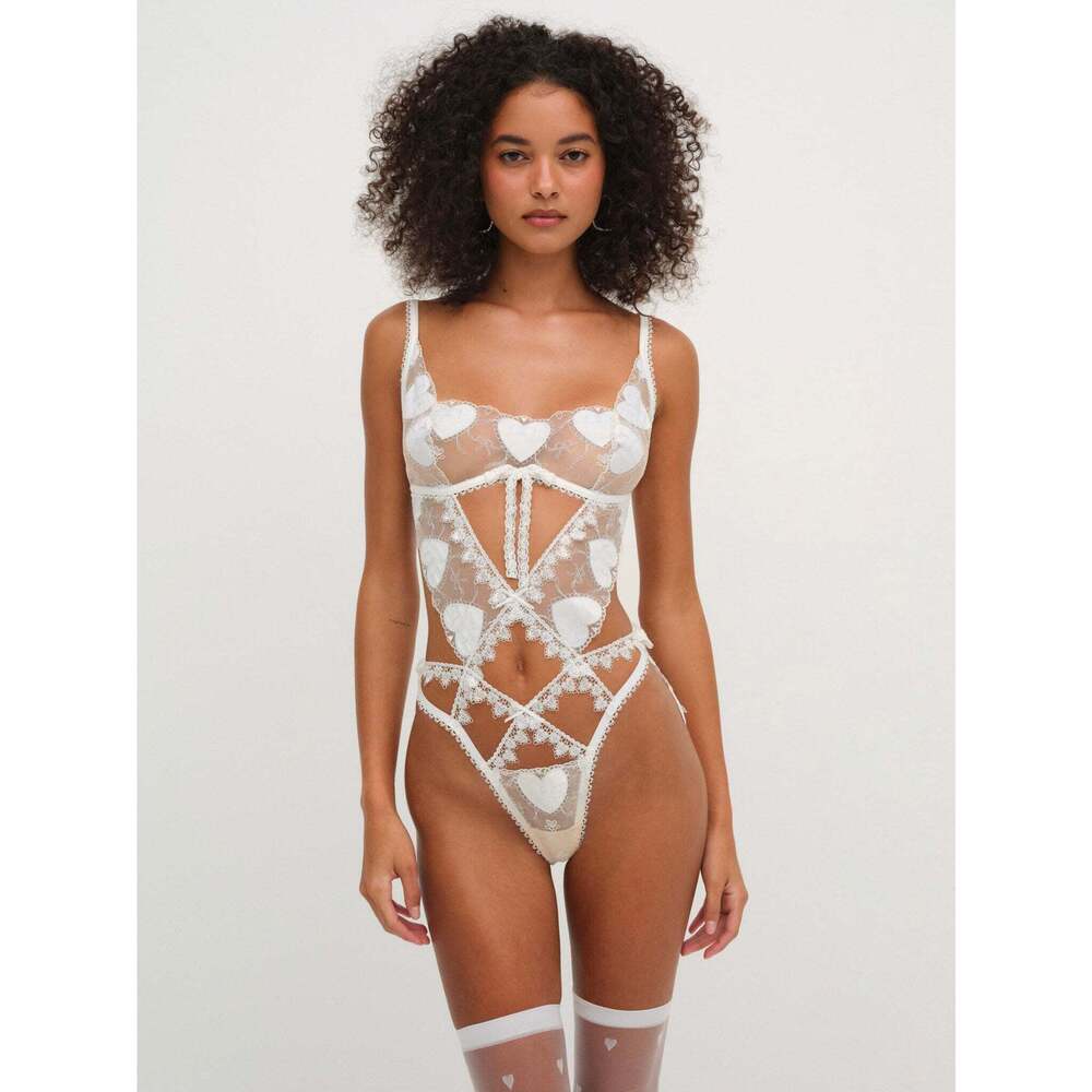 For Love & Lemons Pure Heart Teddy M / White